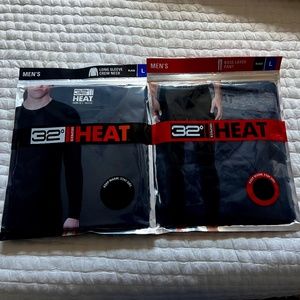 32 Degree Heat Base Layer Men’s Size Large Pant in black & Men’s Size Large Long